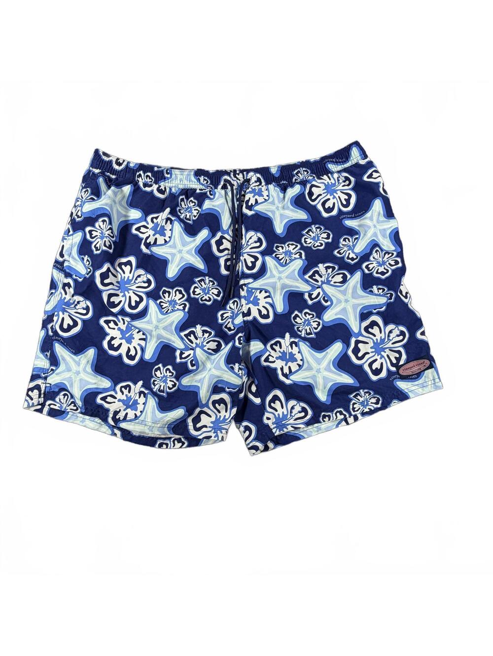 Men's Vineyard Vines Tropical Starfish & Hibiscus Print Sim Trunks Size XXL